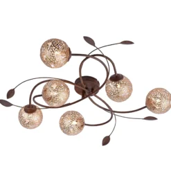 Paul Neuhaus Deckenlampe Greta, 65 cm, 6-flg., Metall, G9