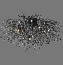 Paul Neuhaus Deckenleuchte Icicle, 14-flammig, schwarz