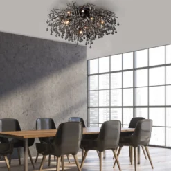 Paul Neuhaus Deckenleuchte Icicle, 14-flammig, schwarz
