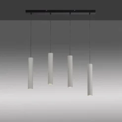 Paul Neuhaus Hängeleuchte Eton, 4.flg., 100 cm, Beton, G9