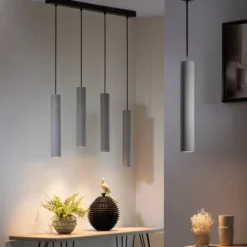Paul Neuhaus Hängeleuchte Eton, 4.flg., 100 cm, Beton, G9