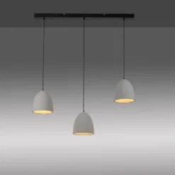 Paul Neuhaus Hängeleuchte Eton, 3.flg., 100 cm, Beton, G9
