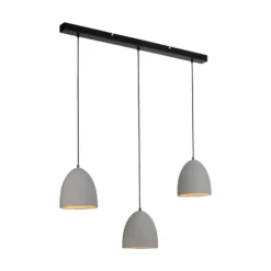 Paul Neuhaus Hängeleuchte Eton, 3.flg., 100 cm, Beton, G9