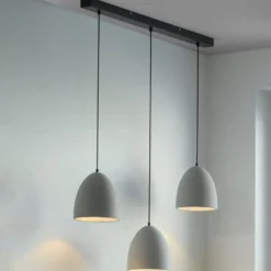 Paul Neuhaus Hängeleuchte Eton, 3.flg., 100 cm, Beton, G9