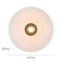 Paul Neuhaus LED-Deckenlampe Elipsa, weiß/bronze, Ø 35 cm