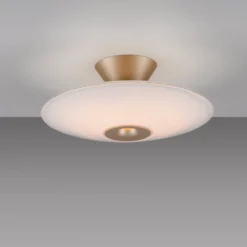Paul Neuhaus LED-Deckenlampe Elipsa, weiß/bronze, Ø 35 cm