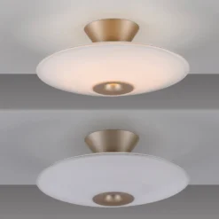Paul Neuhaus LED-Deckenlampe Elipsa, weiß/bronze, Ø 35 cm