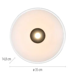 Paul Neuhaus LED-Deckenlampe Elipsa, weiß/schwarz, Ø 35 cm