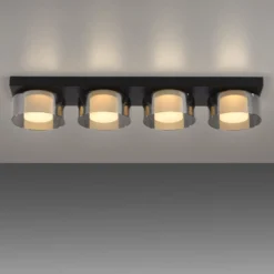 Paul Neuhaus LED-Deckenlampe Rika, 70 cm, Glas, dimmbar