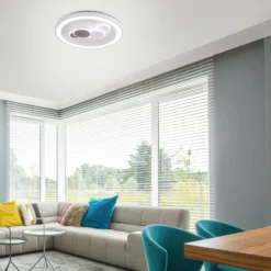Paul Neuhaus LED-Deckenleuchte Eliza, weiß, Metall, Ø 60 cm