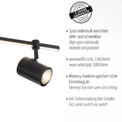 Paul Neuhaus LED-Deckenstrahler Barik, 120 cm, verstellbar