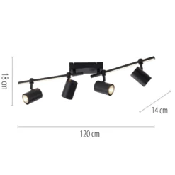 Paul Neuhaus LED-Deckenstrahler Barik, 120 cm, verstellbar