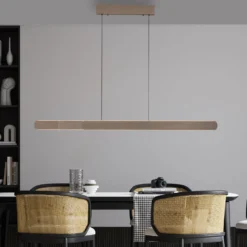 Paul Neuhaus LED-Hängelampe Adriana, braun, Länge 160 cm