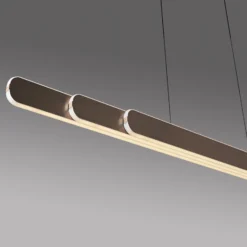 Paul Neuhaus LED-Hängelampe Adriana, braun, Länge 160 cm