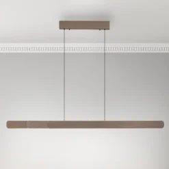 Paul Neuhaus LED-Hängelampe Adriana, braun, Länge 160 cm