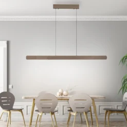 Paul Neuhaus LED-Hängelampe Adriana, braun, Länge 160 cm