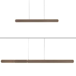 Paul Neuhaus LED-Hängelampe Adriana, braun, Länge 160 cm