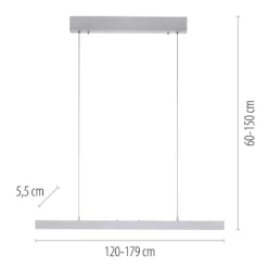 Paul Neuhaus LED-Hängelampe Adriana Comfort Lift, alu, CCT