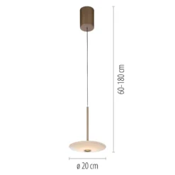 Paul Neuhaus LED-Hängelampe Elipsa, 1-flg., weiß/bronze