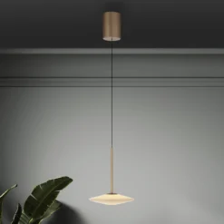 Paul Neuhaus LED-Hängelampe Elipsa, 1-flg., weiß/bronze