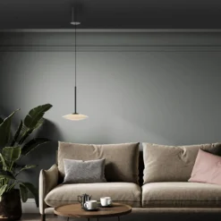 Paul Neuhaus LED-Hängelampe Elipsa, 1-flg., weiß/schwarz