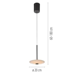 Paul Neuhaus LED-Hängelampe Elipsa, 1-flg., weiß/schwarz