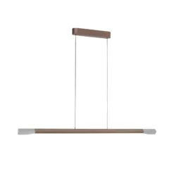 Paul Neuhaus LED-Hängelampe Hoop, braun, 128 cm, dimmbar