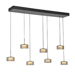 Paul Neuhaus LED-Hängelampe Rika, 135 cm, Glas, dimmbar