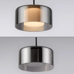Paul Neuhaus LED-Hängelampe Rika, 71 cm, Glas, dimmbar