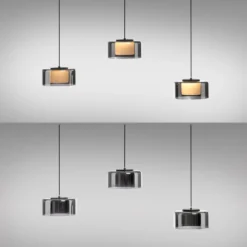 Paul Neuhaus LED-Hängelampe Rika, 71 cm, Glas, dimmbar