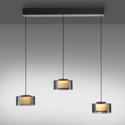 Paul Neuhaus LED-Hängelampe Rika, 71 cm, Glas, dimmbar