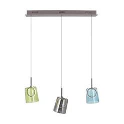 Paul Neuhaus LED-Pendellampe Zula, Länge 87 cm, bunt, 3-flg.