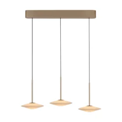 Paul Neuhaus LED-Pendelleuchte Elipsa, 3-flg., weiß/bronze