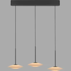 Paul Neuhaus LED-Pendelleuchte Elipsa, 3-flg., weiß/schwarz