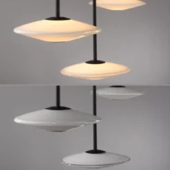 Paul Neuhaus LED-Pendelleuchte Elipsa, 3-flg., weiß/schwarz