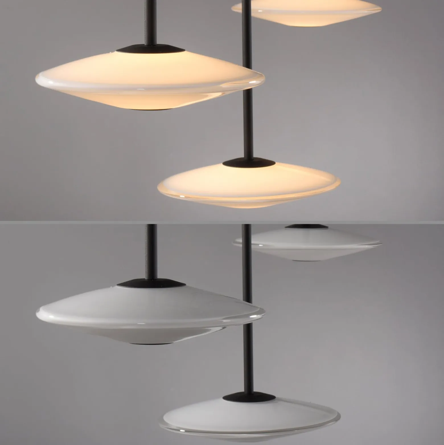 Paul Neuhaus LED-Pendelleuchte Elipsa, 3-flg., weiß/schwarz