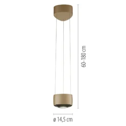 Paul Neuhaus LED-Pendelleuchte Q-Stretto, bronze, 14,5cm