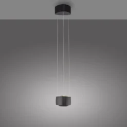 Paul Neuhaus LED-Pendelleuchte Q-Stretto, schwarz, Ø 14,5cm