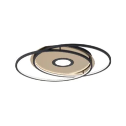 Paul Neuhaus Q-AMIRA LED-Deckenlampe oval, schwarz