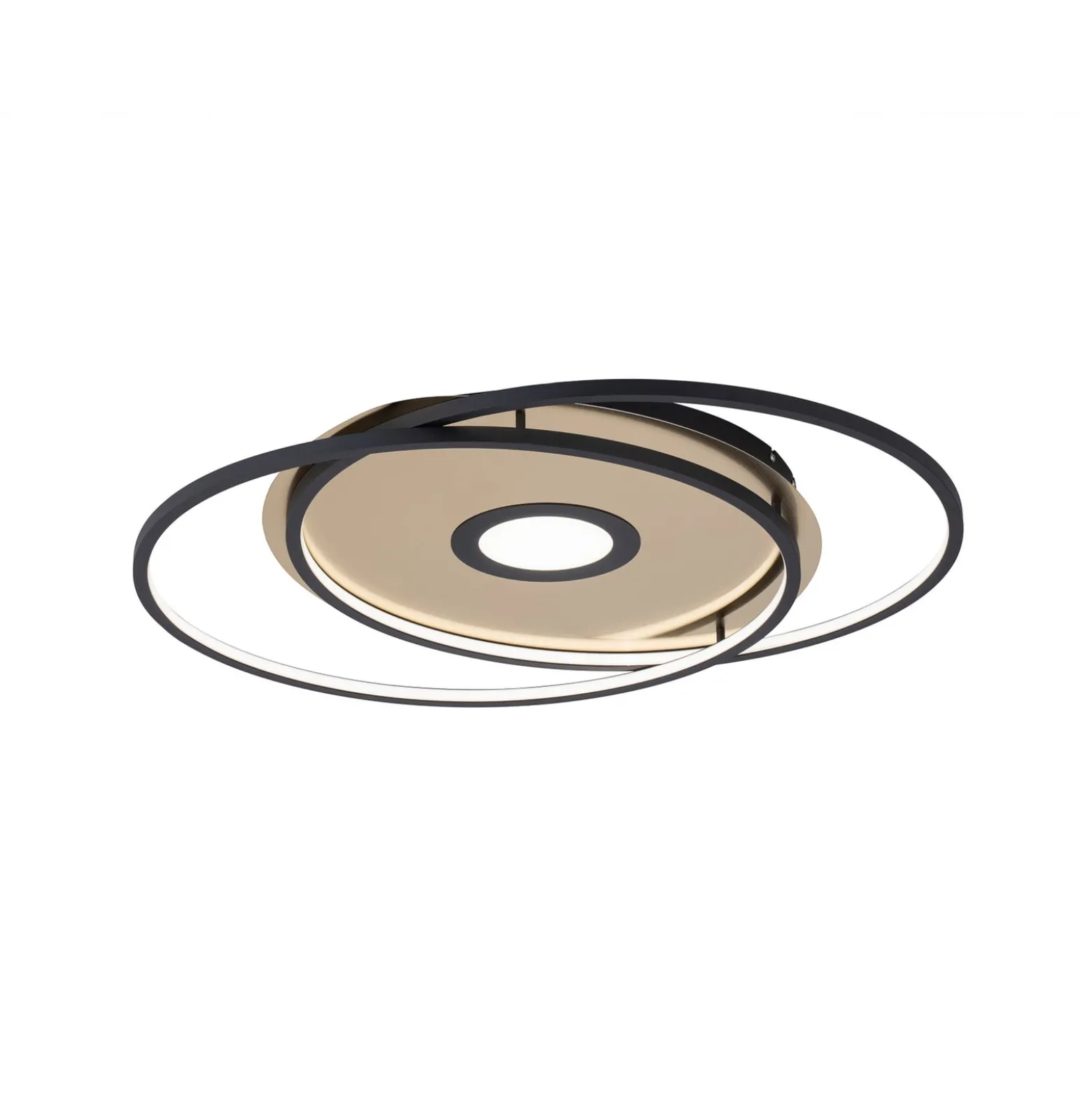 Paul Neuhaus Q-AMIRA LED-Deckenlampe oval, schwarz