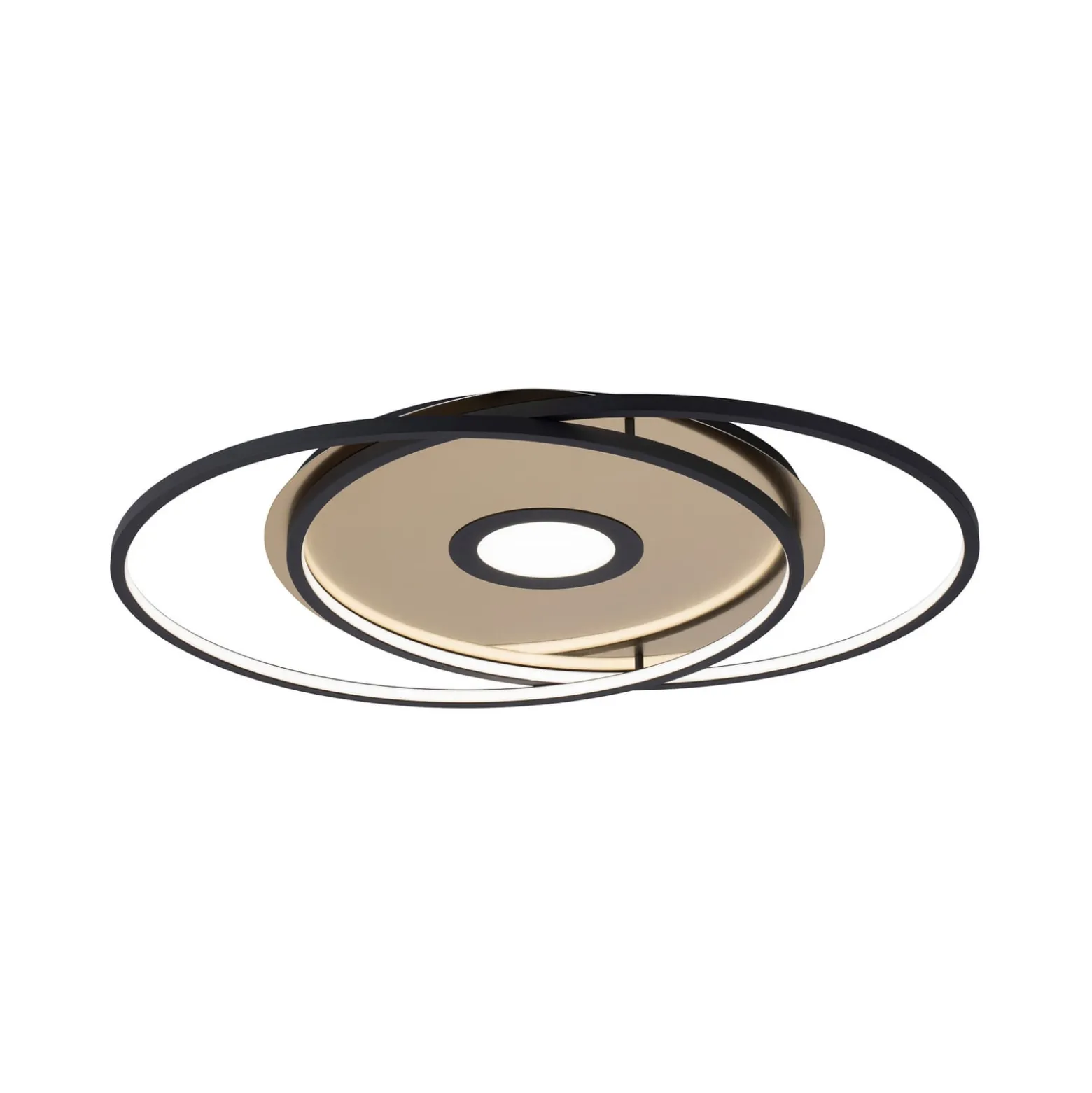 Paul Neuhaus Q-AMIRA LED-Deckenlampe oval, schwarz