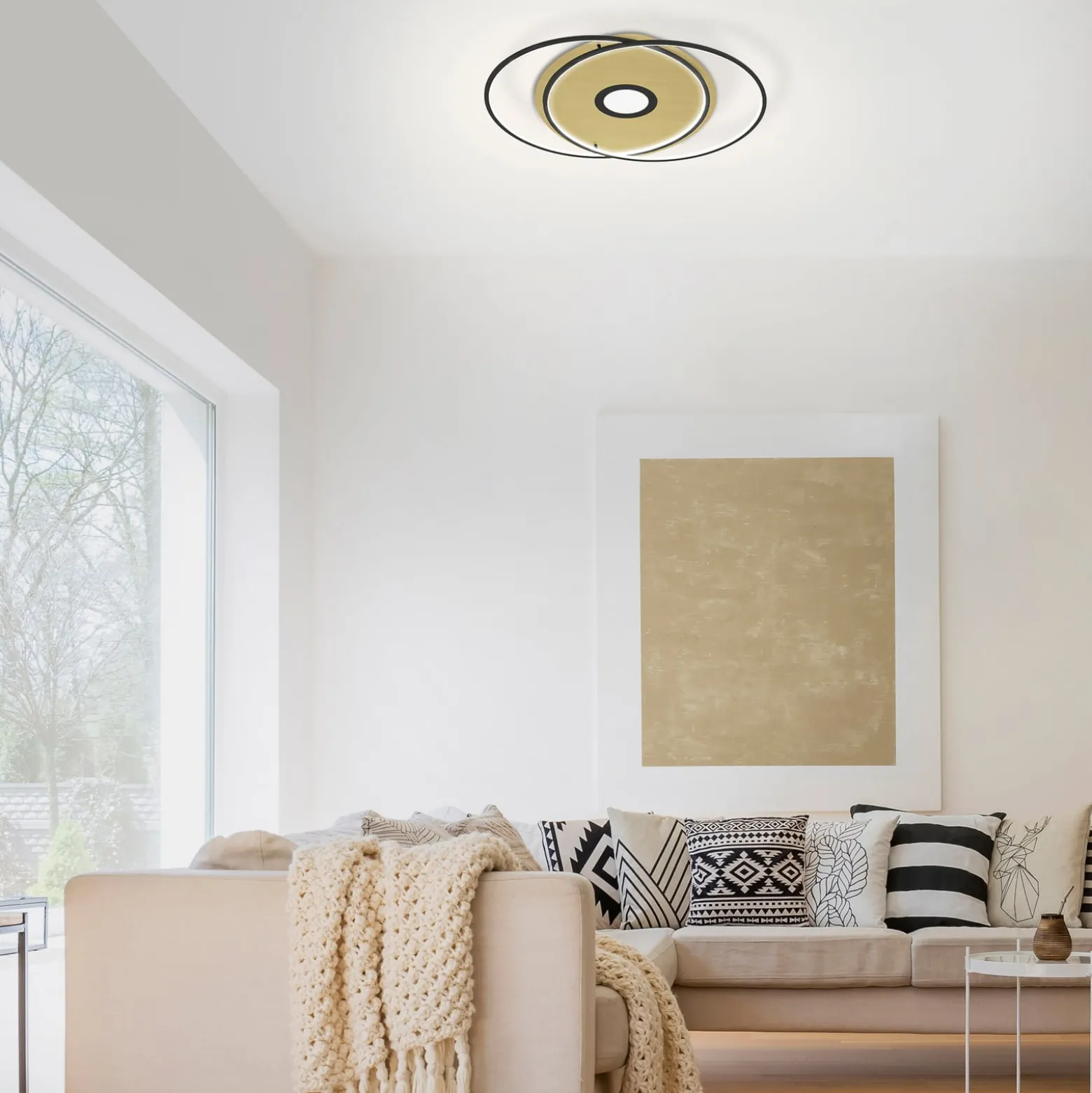 Paul Neuhaus Q-AMIRA LED-Deckenlampe oval, schwarz