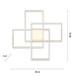 Paul Neuhaus Q-ASMIN LED-Deckenleuchte, 80 x 80 cm