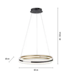 Paul Neuhaus Q-Beluga LED-Hängeleuchte, messing