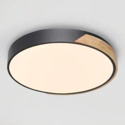 Paul Neuhaus Q-BILA LED-Deckenlampe, schwarz/eiche