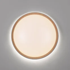 Paul Neuhaus Q-EMILIA LED-Deckenleuchte, grau/holz