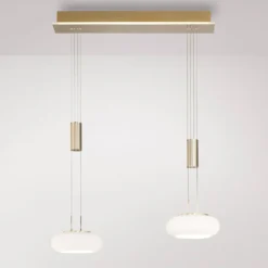 Paul Neuhaus Q-ETIENNE LED-Hängelampe 2fl, messing