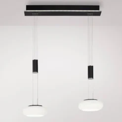 Paul Neuhaus Q-ETIENNE LED-Hängelampe 2fl, schwarz