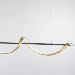 Paul Neuhaus Q-Swing Hängelampe, anthrazit/messing