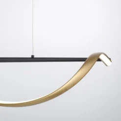 Paul Neuhaus Q-Swing Hängelampe, anthrazit/messing